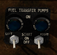 The tip tanks pump switches