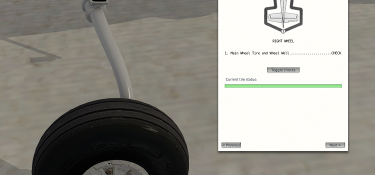 Be careful not to blow up your tires in X-Plane REP Walkaround