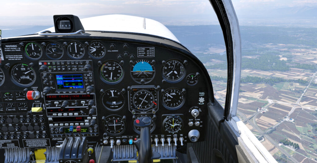 SF.260 Cockpit in civilian version.